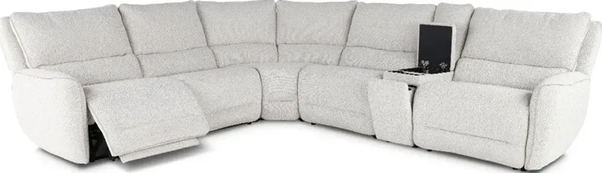 Stellar Bloke Cotton 6-Piece Power Reclining Sectional