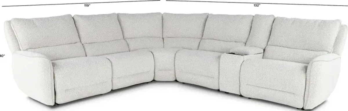 Stellar Bloke Cotton 6-Piece Power Reclining Sectional