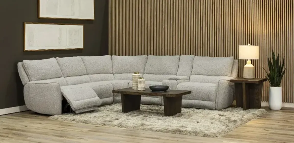 Stellar Smoke Gray 6-Piece Power Reclining Sectional