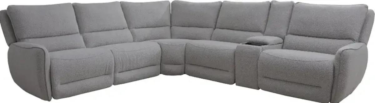 Stellar Smoke Gray 6-Piece Power Reclining Sectional