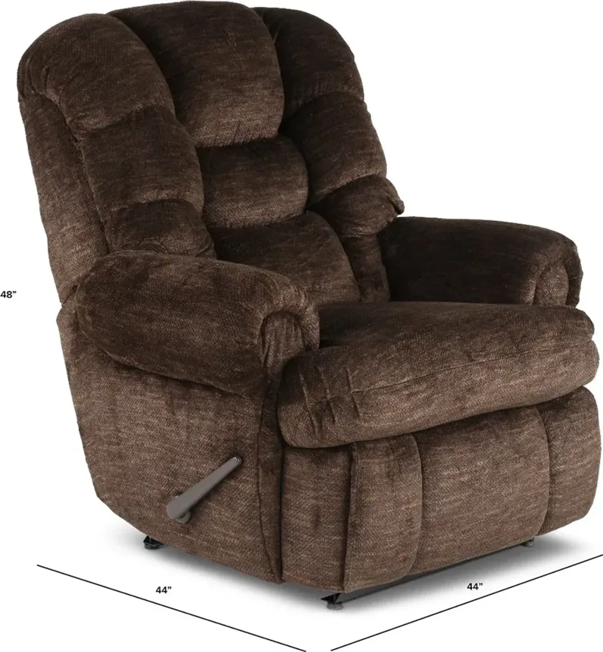 King Comfort Fudge Brown Big and Tall Recliner