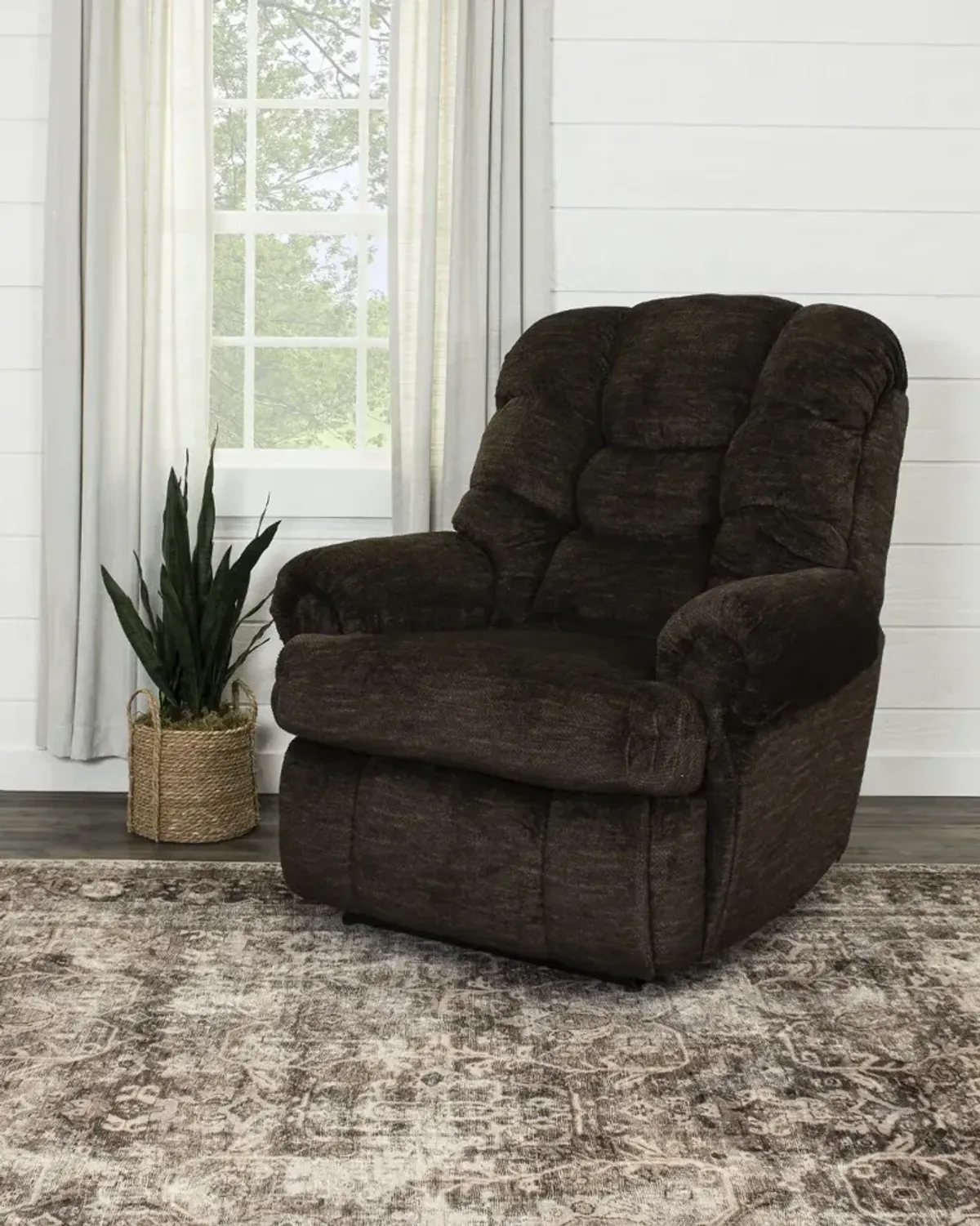 King Comfort Fudge Brown Big and Tall Recliner