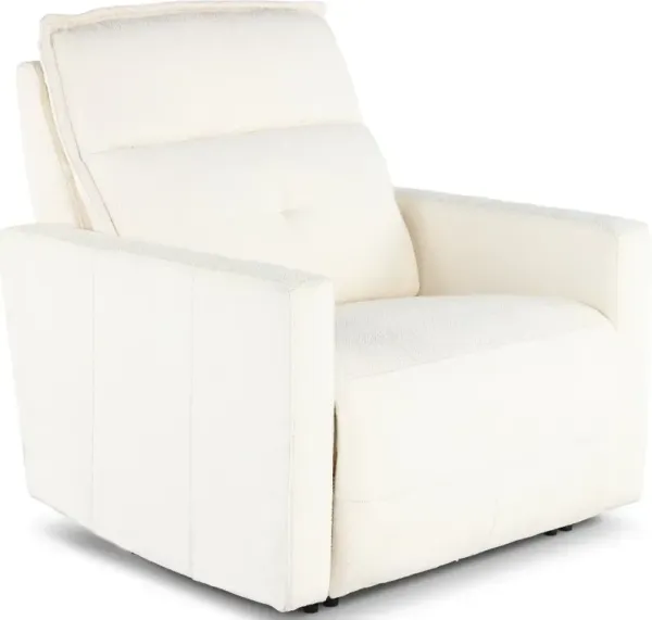 Dawson Oyster White Power Recliner