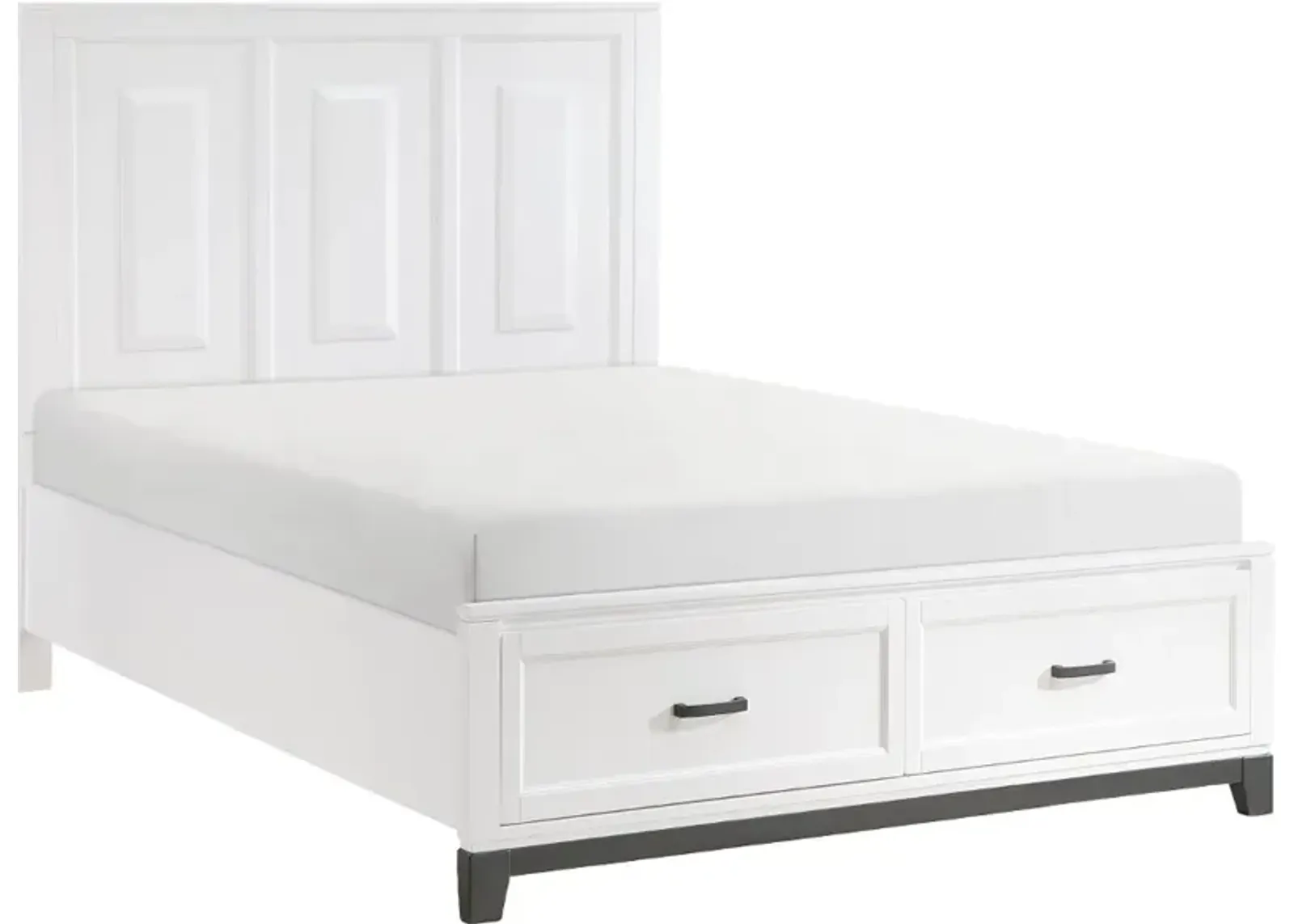 Jordan White Queen Storage Bed