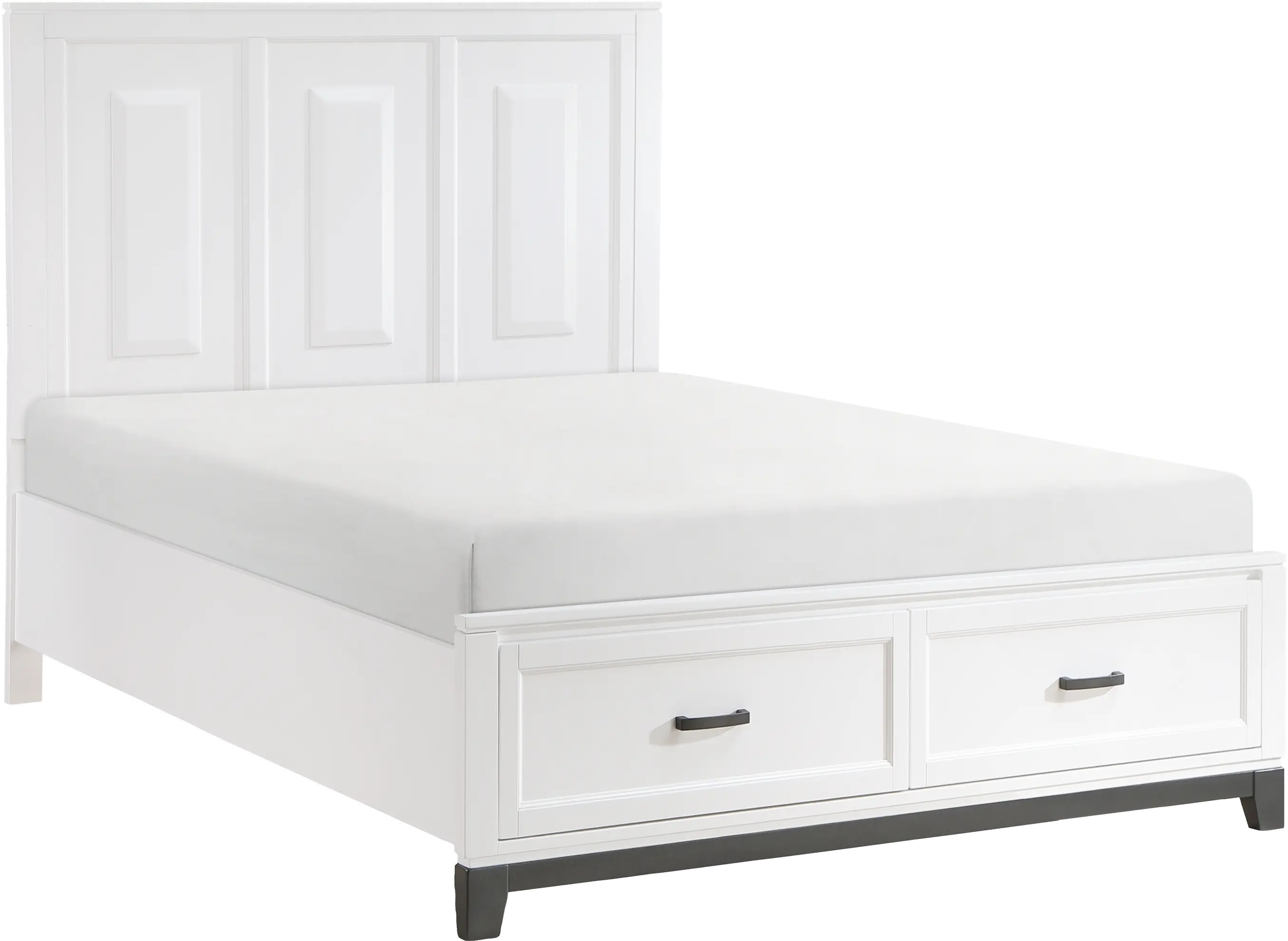 Jordan White Queen Storage Bed
