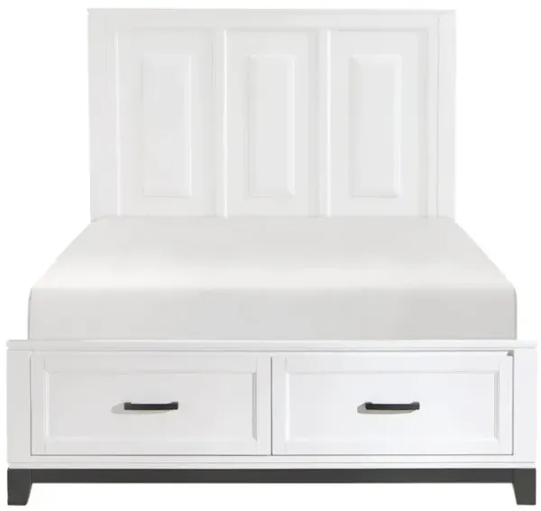 Jordan White Full Storage Bed