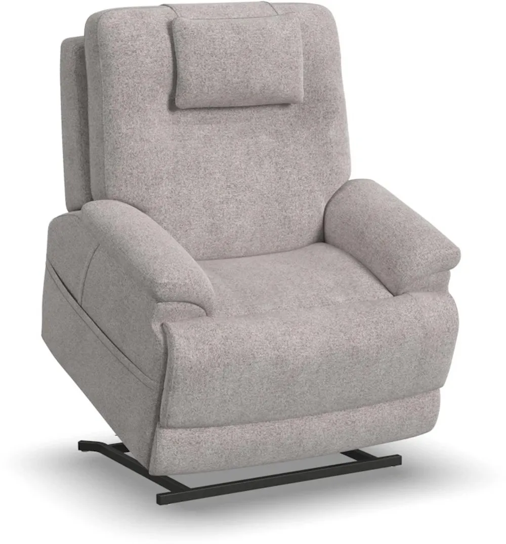 Zecliner Dove Gray Power Recliner with Power Lift