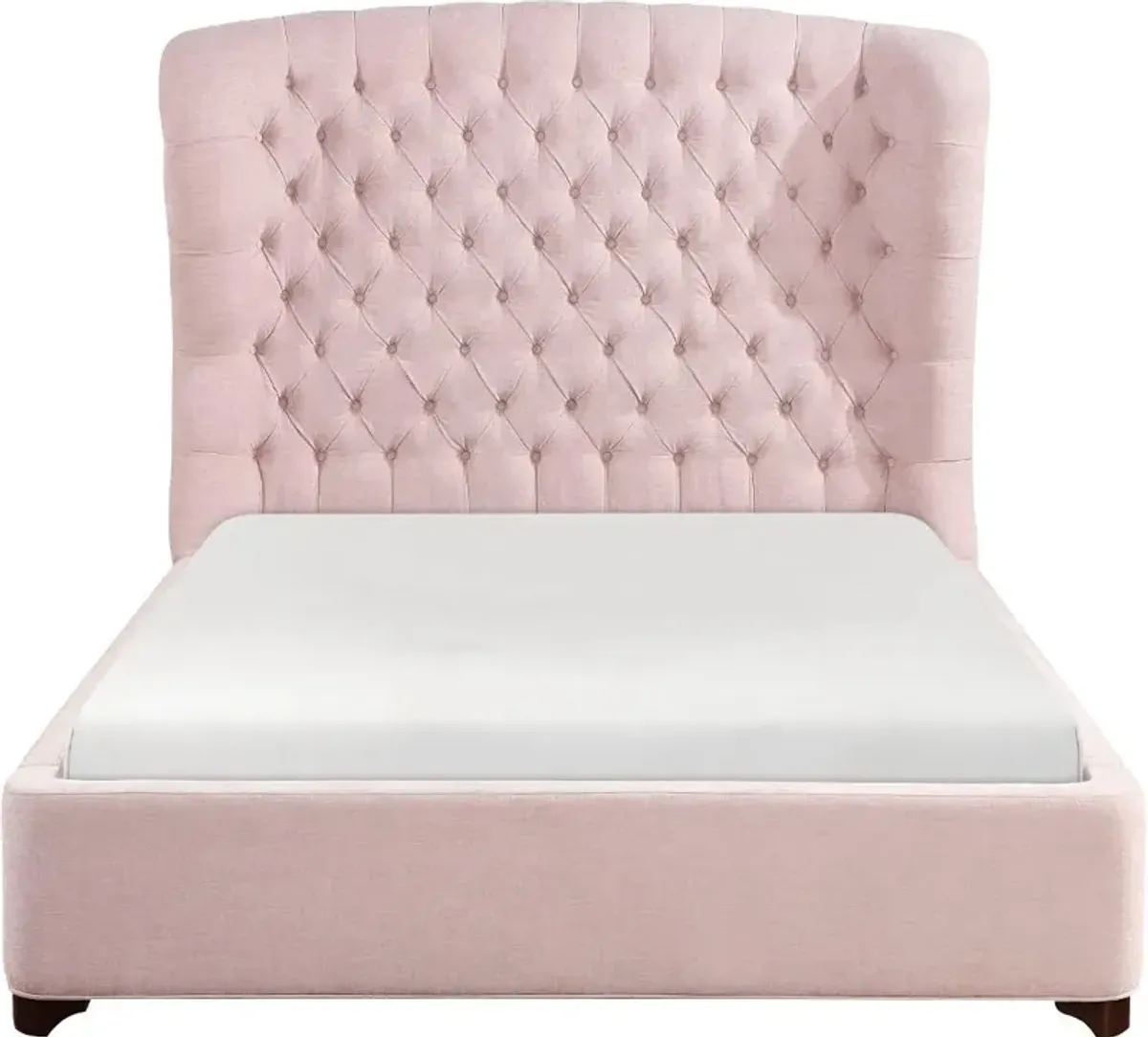 Cameo Pink Full Upholstered Bed