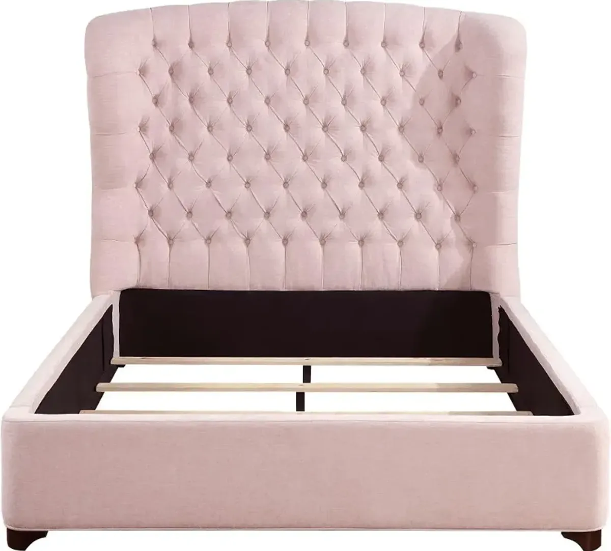 Cameo Pink Full Upholstered Bed