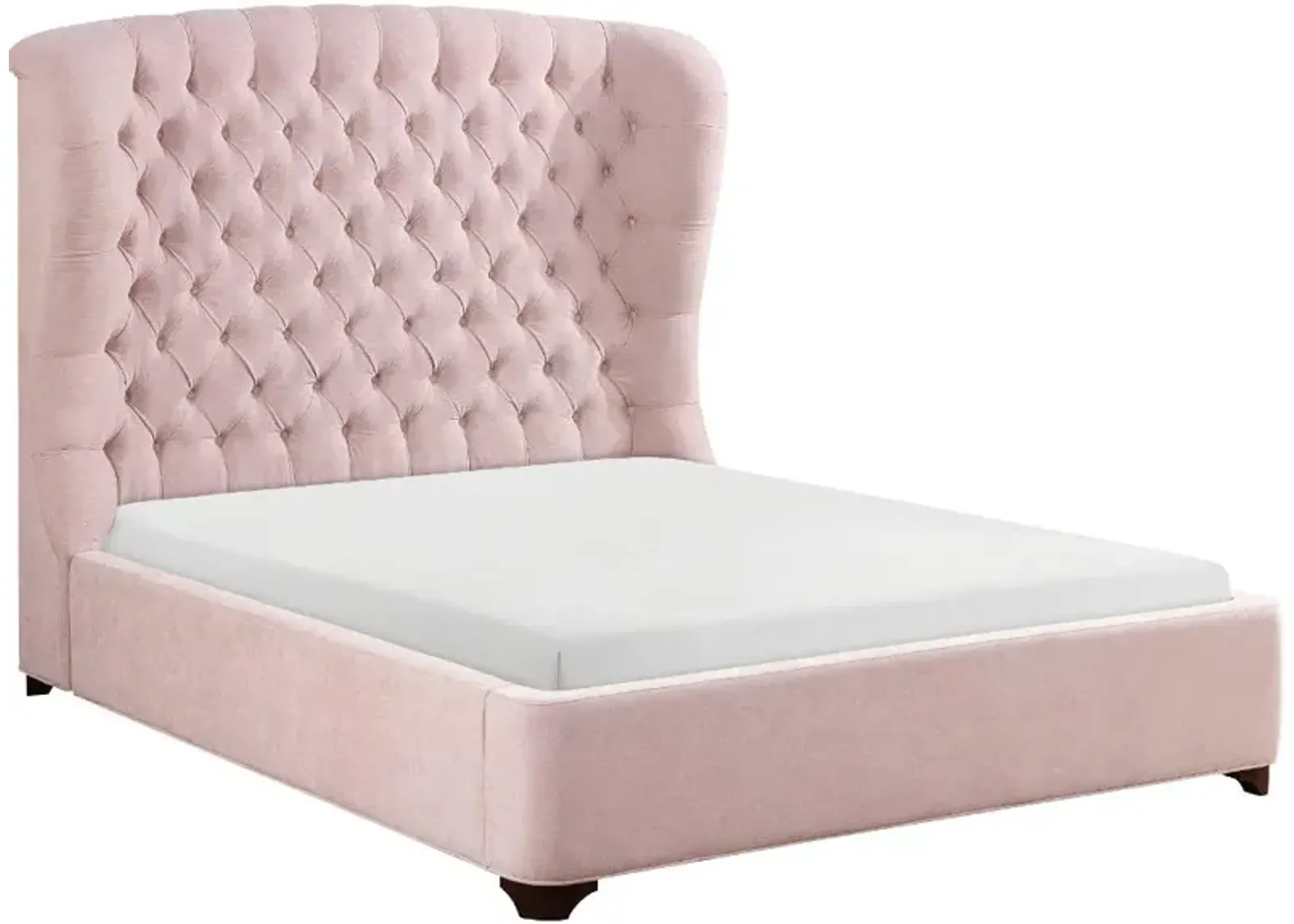 Cameo Pink Full Upholstered Bed