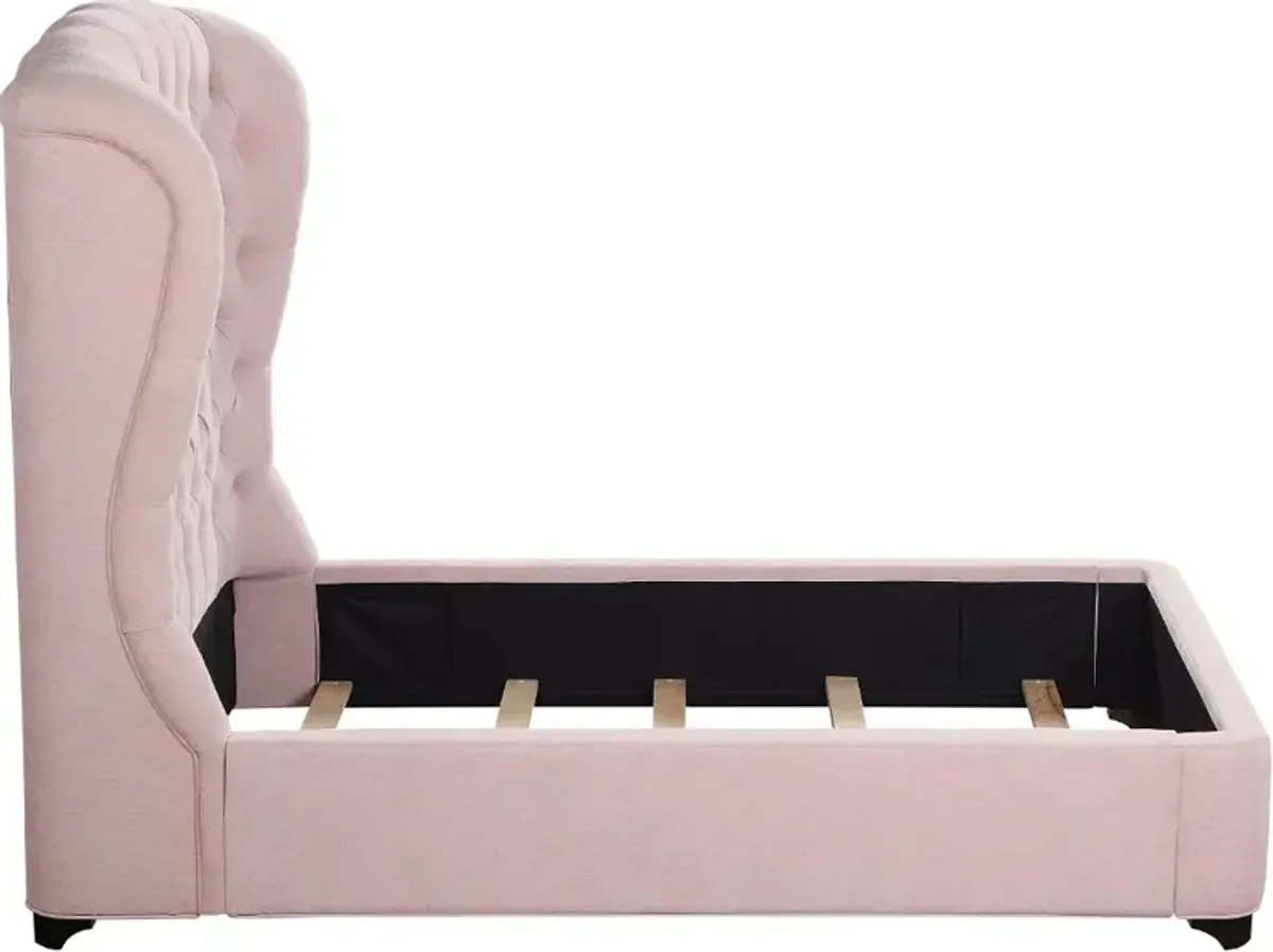 Cameo Pink Twin Upholstered Bed