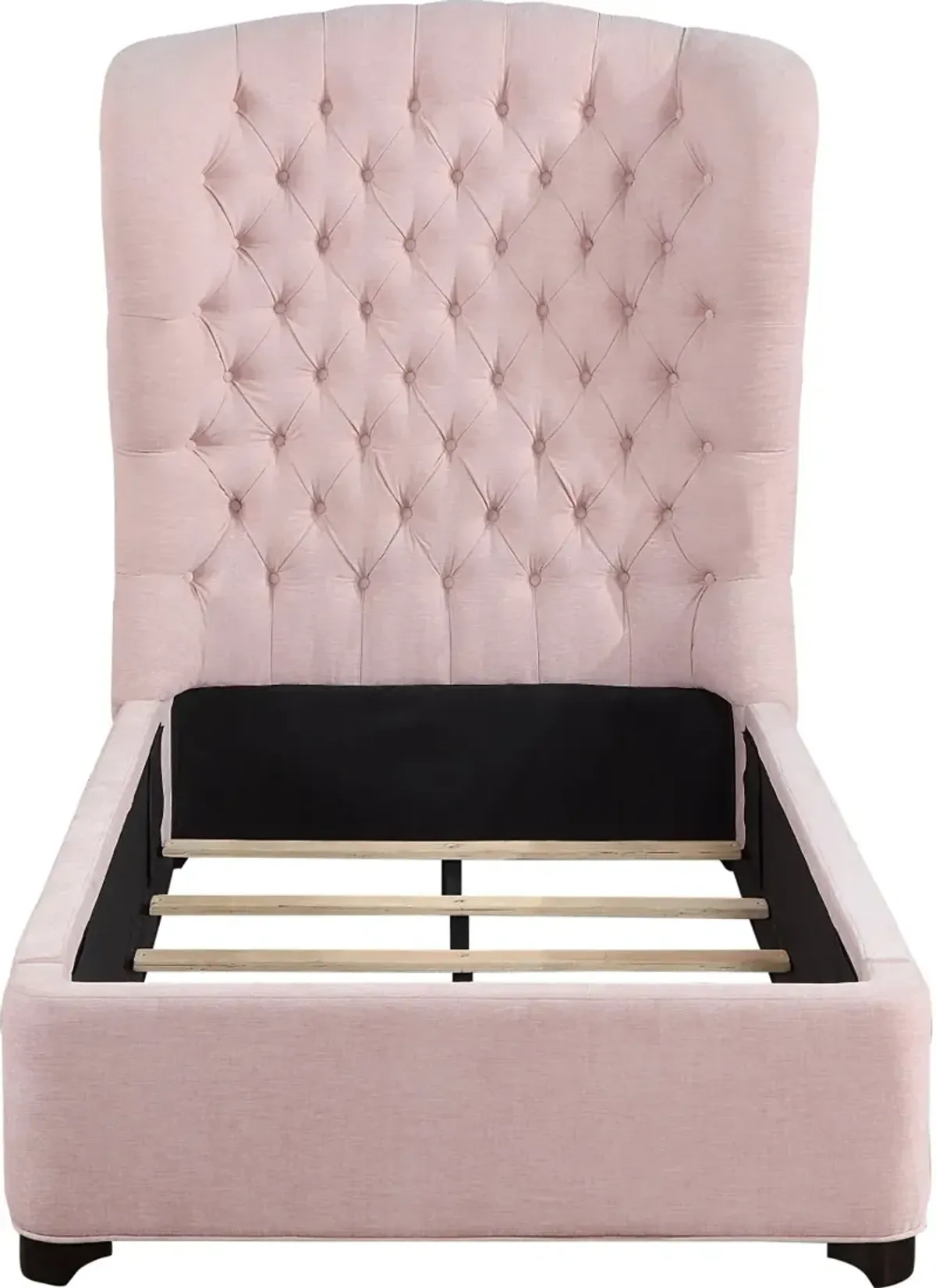 Cameo Pink Twin Upholstered Bed