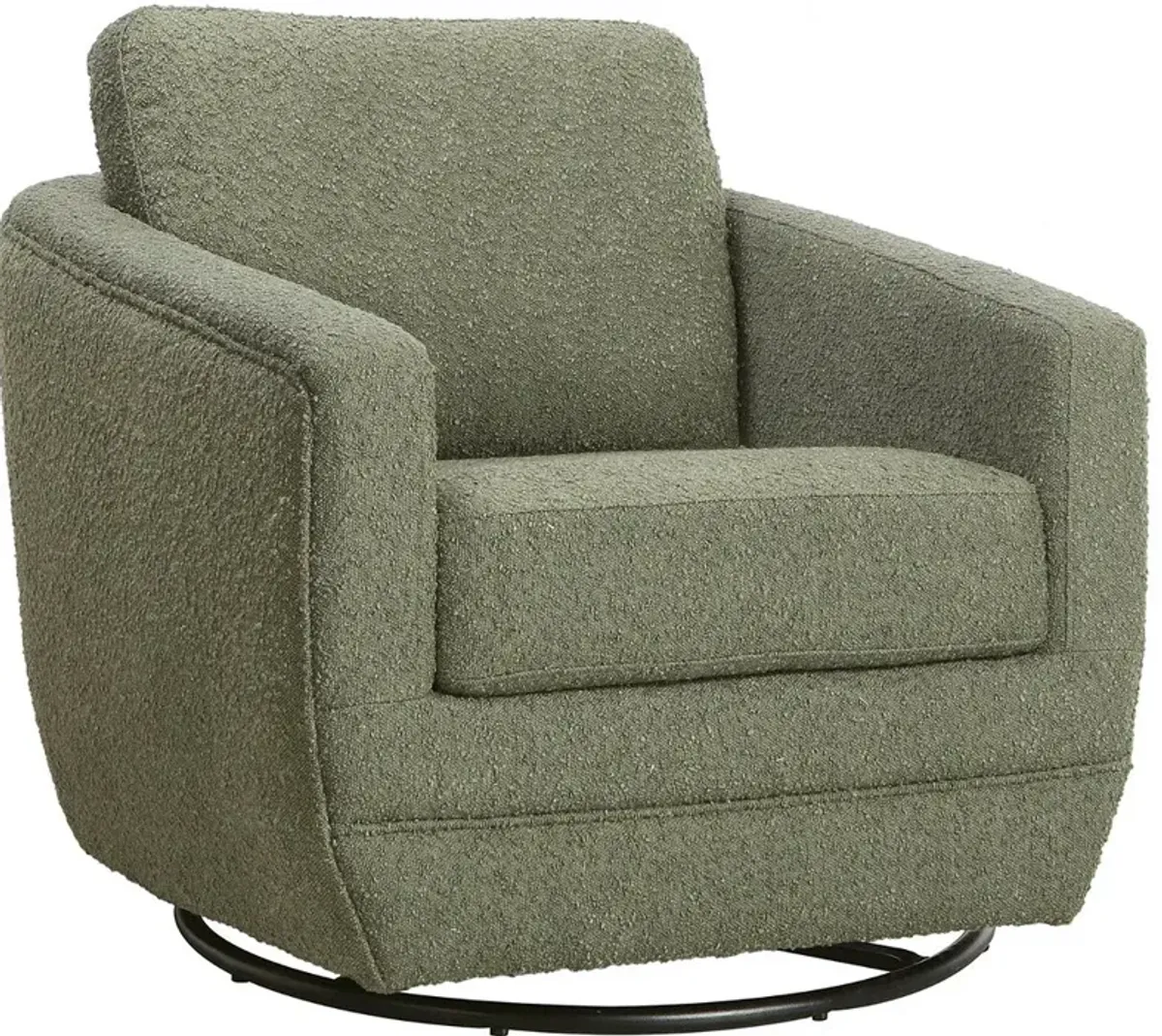 Gogh Mid-Century Dappled Sage Swivel Glider