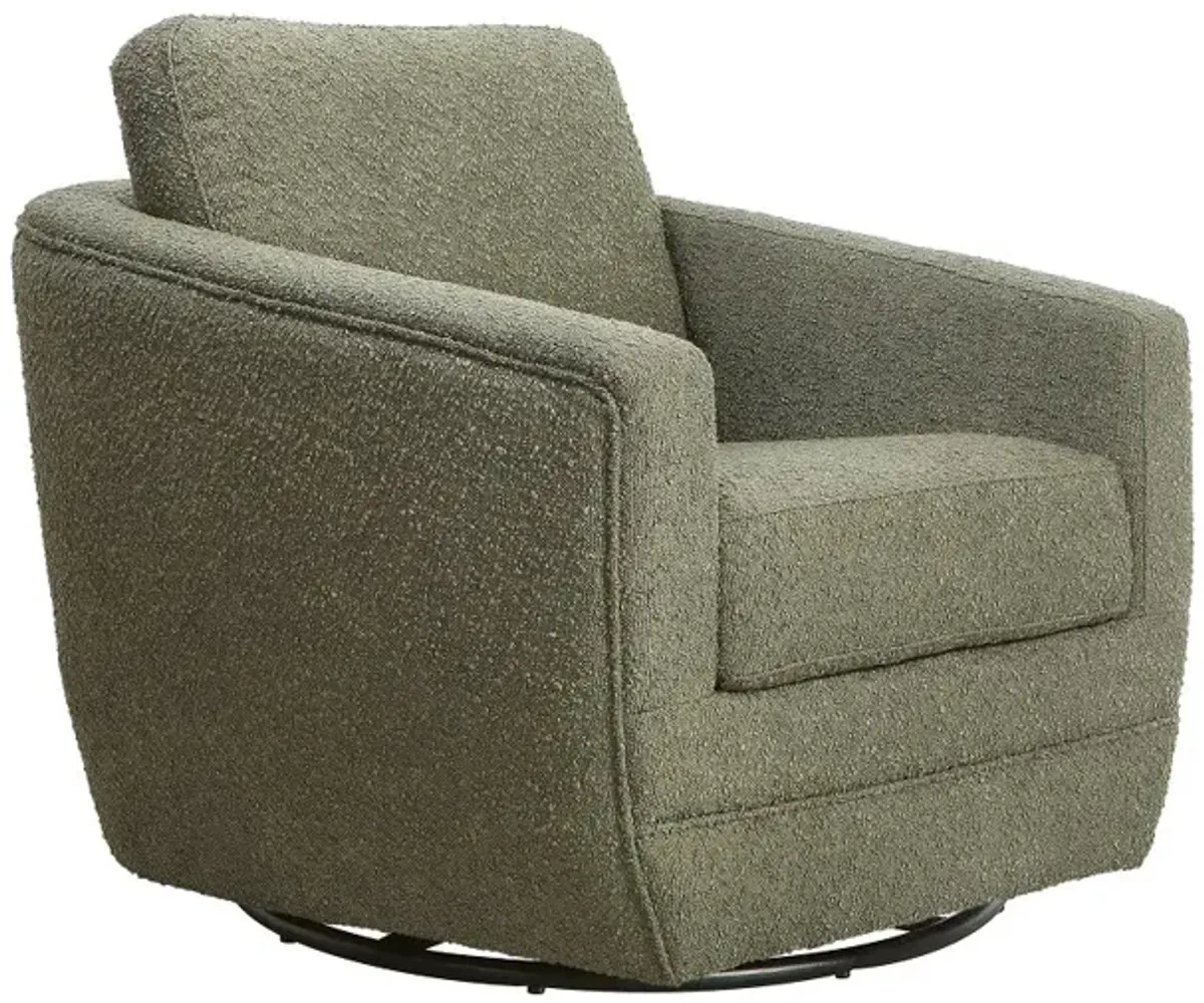 Gogh Mid-Century Dappled Sage Swivel Glider