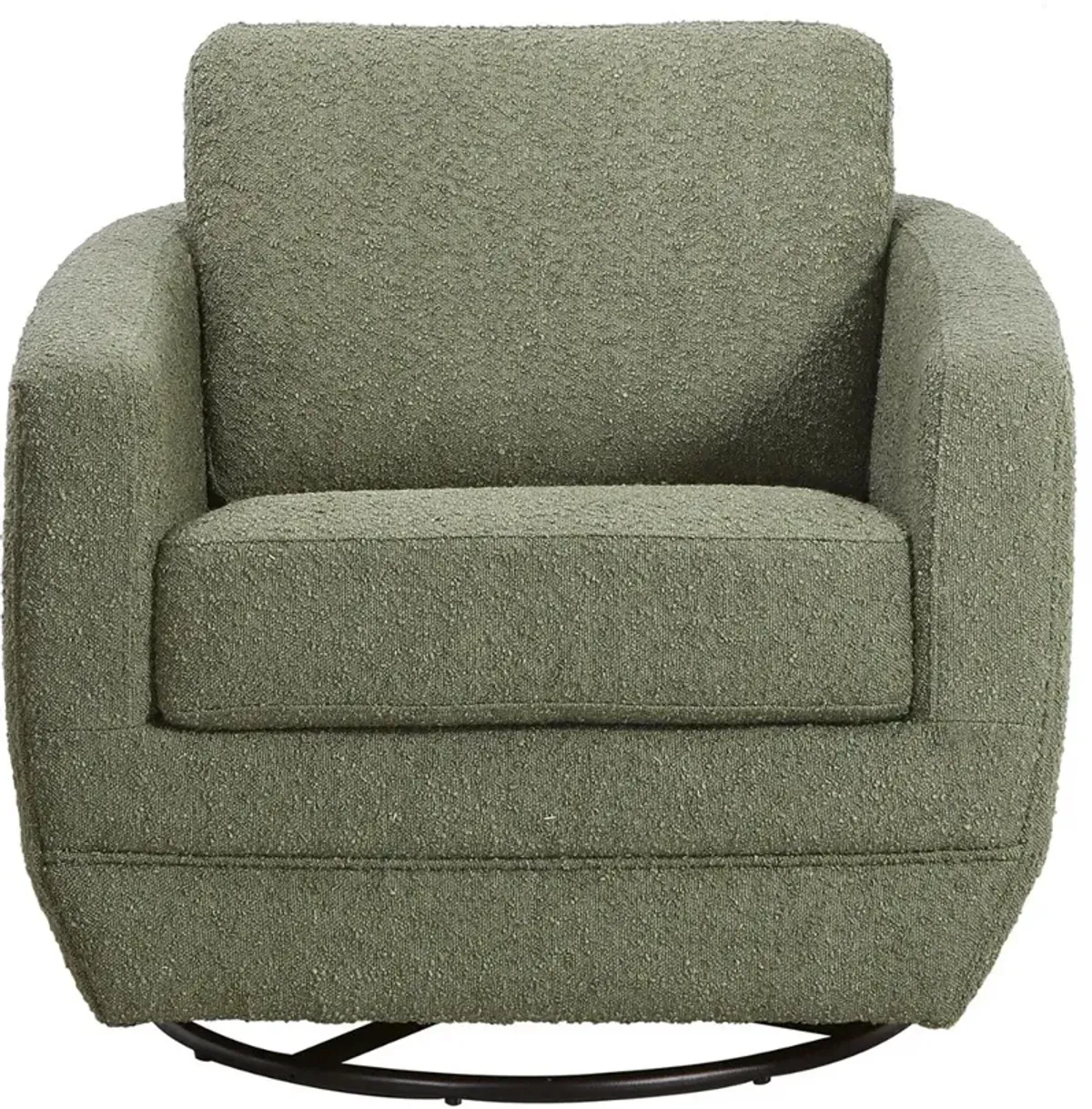 Gogh Mid-Century Dappled Sage Swivel Glider