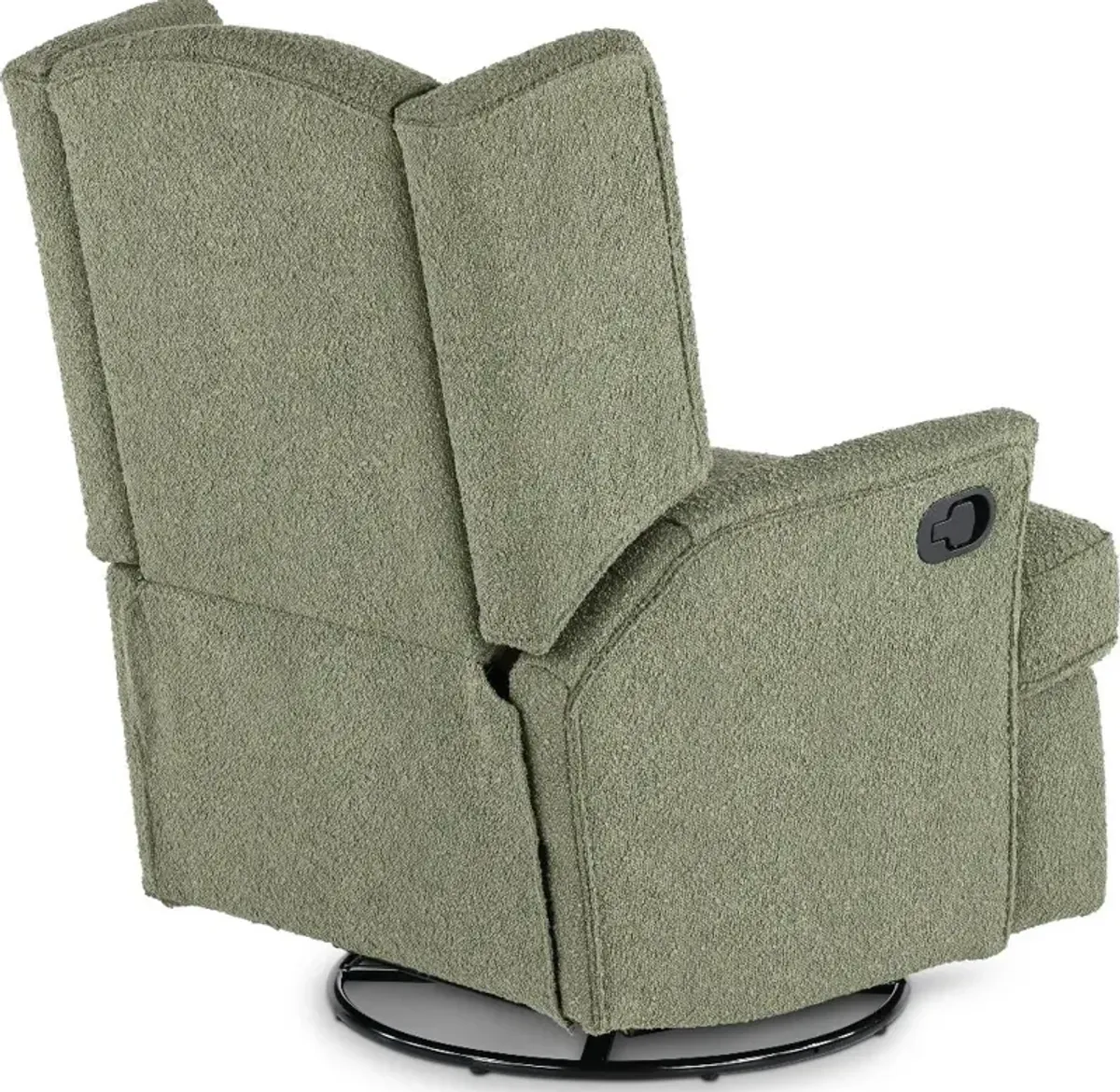 Hemingway Sage Green Boucle Wingback Glider Recliner