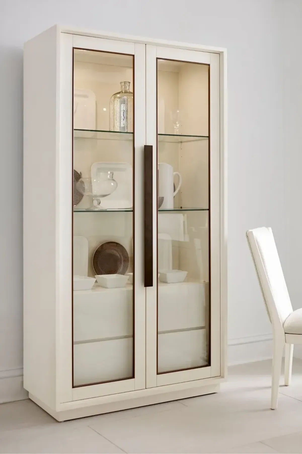 Blanc Ivory White Display Cabinet