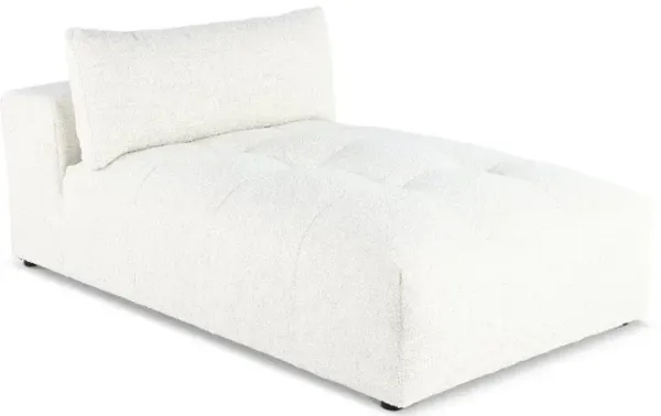 Preston Pearl White Modular Armless Chaise
