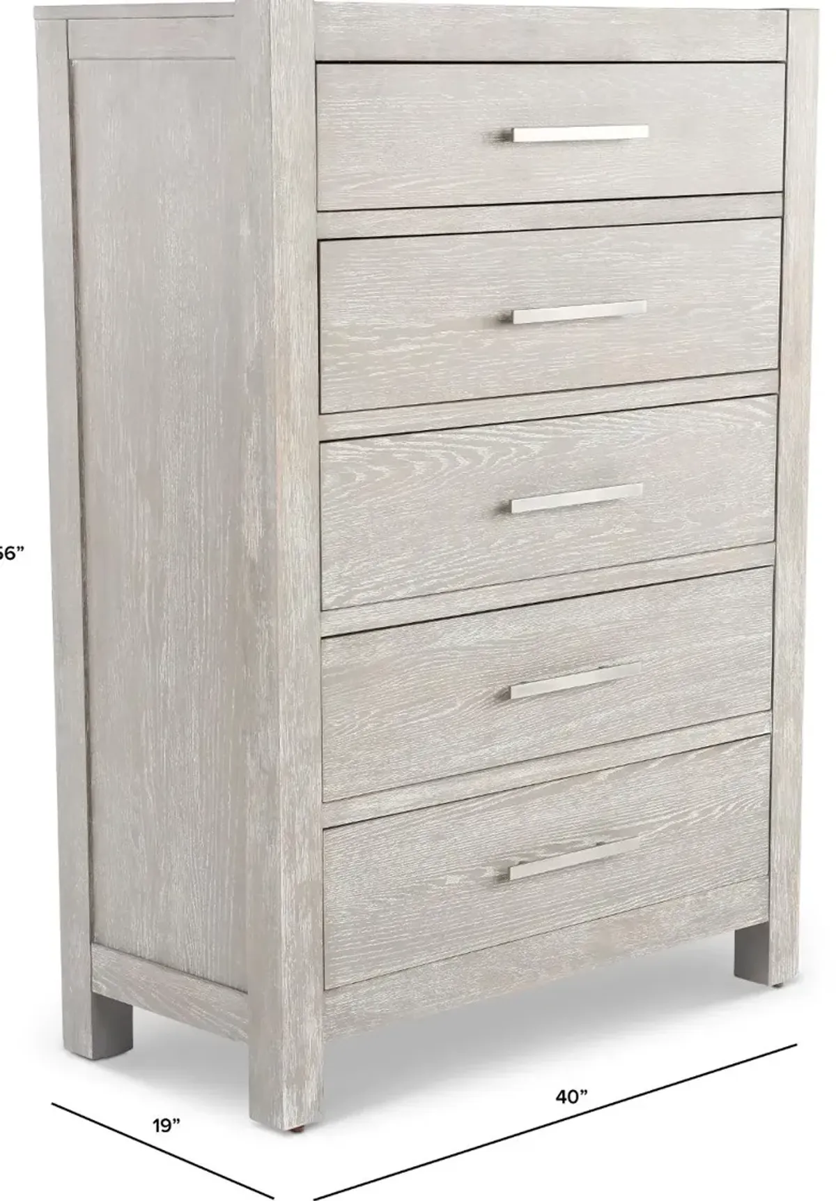 Millwork Gray Chest of Drawers