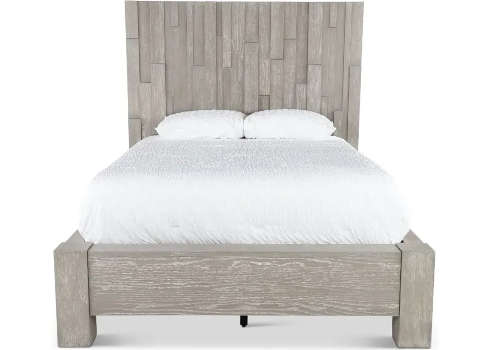 Millwork Gray Queen Platform Bed