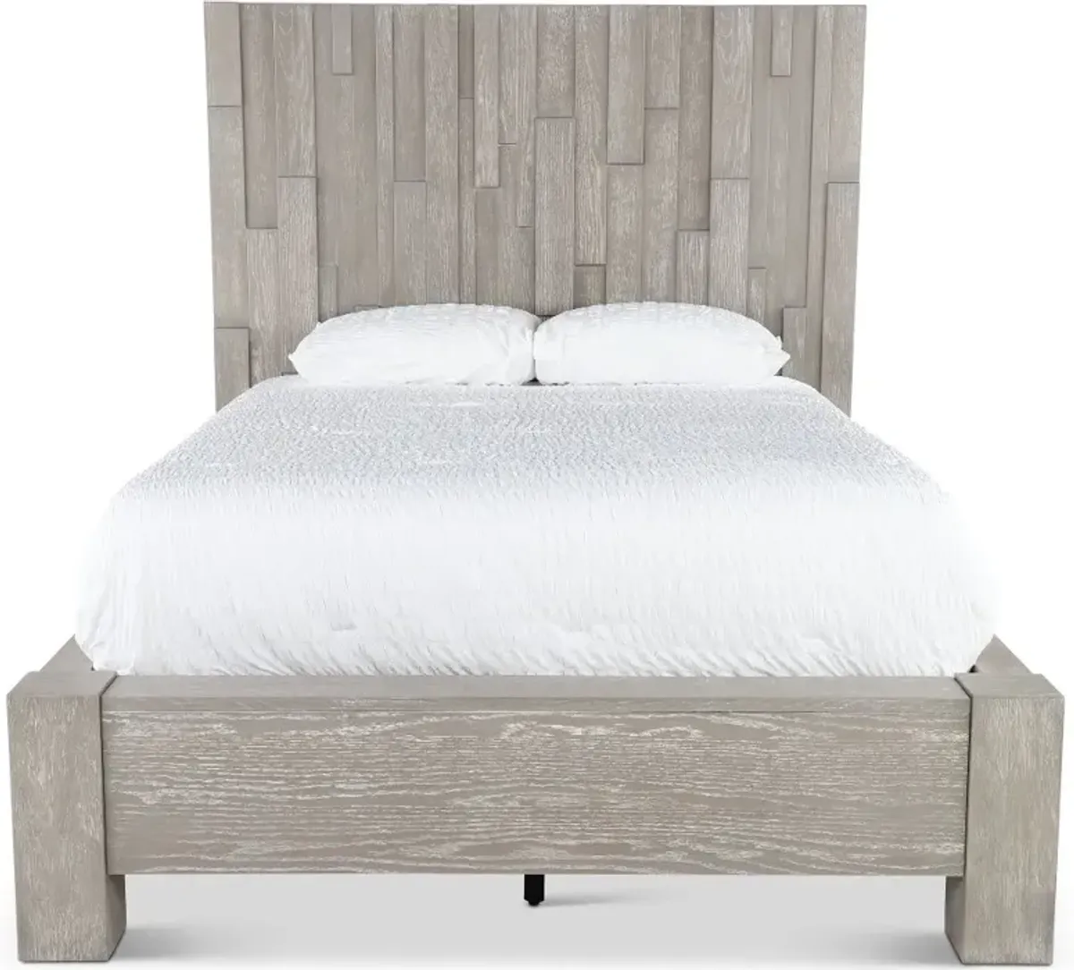 Millwork Gray Queen Platform Bed