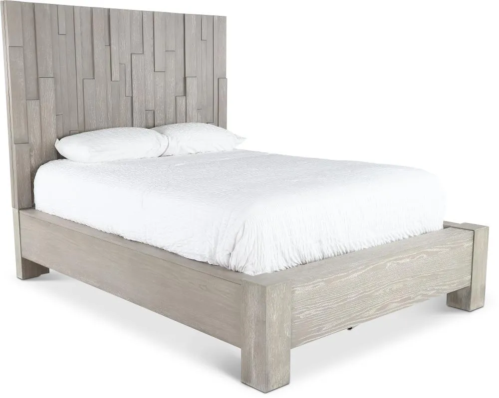 Millwork Gray King Platform Bed