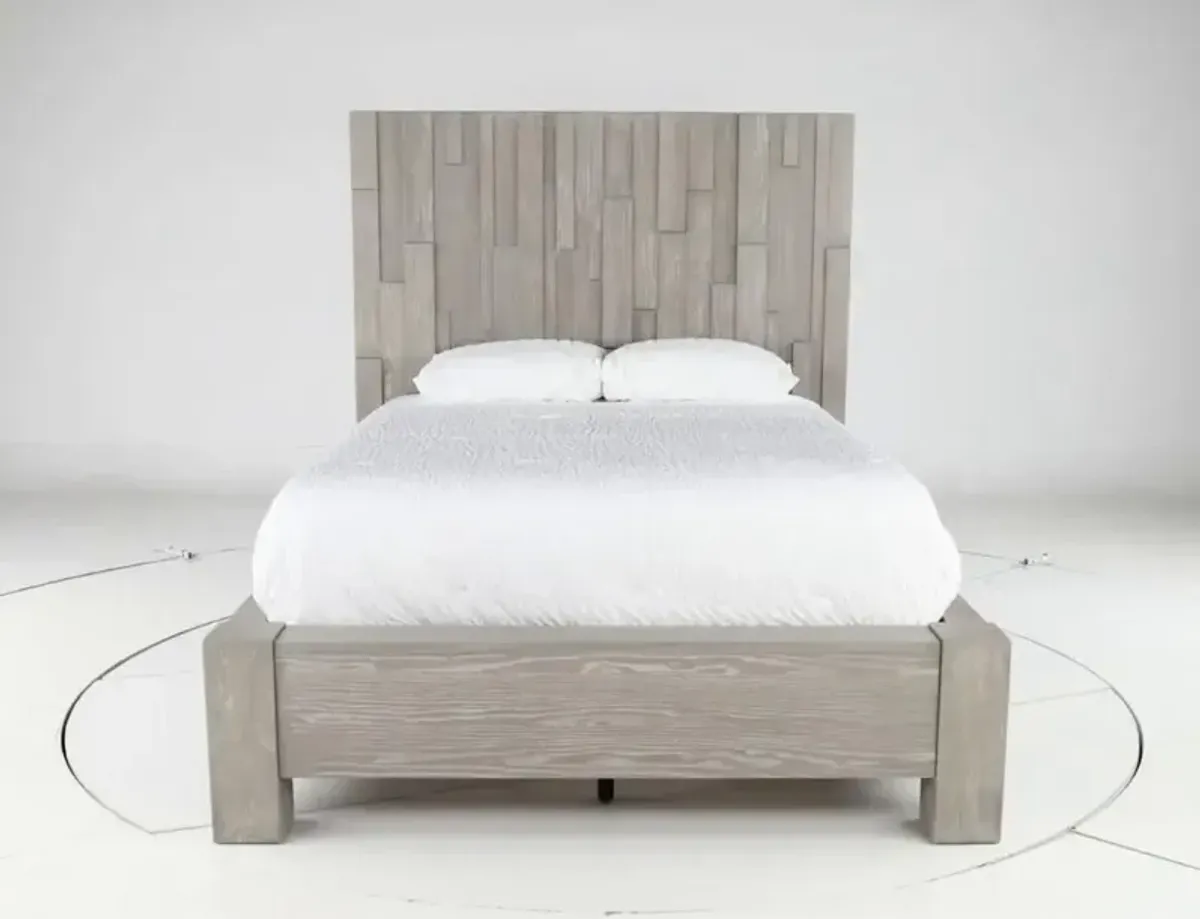 Millwork Gray King Platform Bed