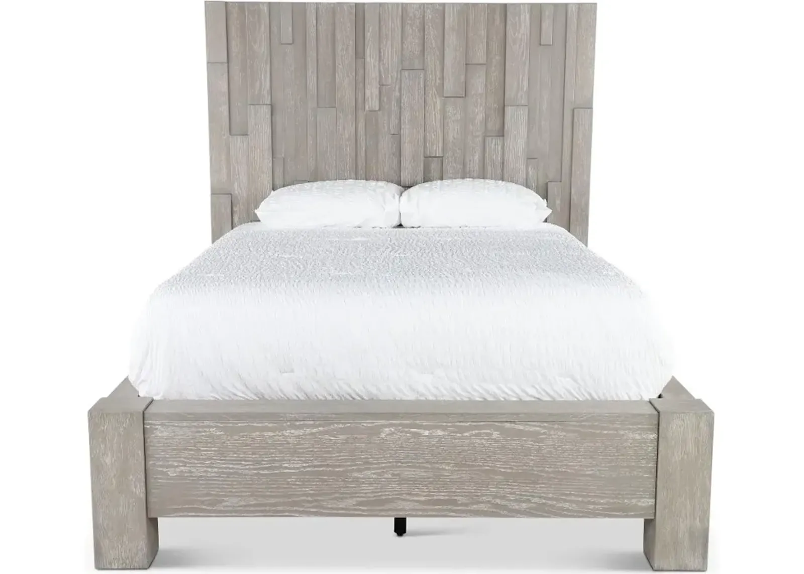 Millwork Gray King Platform Bed