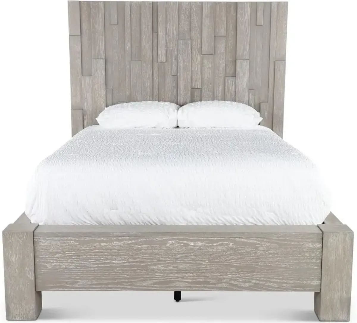 Millwork Gray King Platform Bed