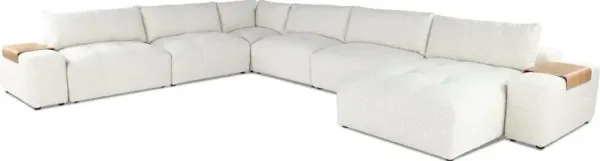 Preston Pearl White Modular 8 Piece Sectional