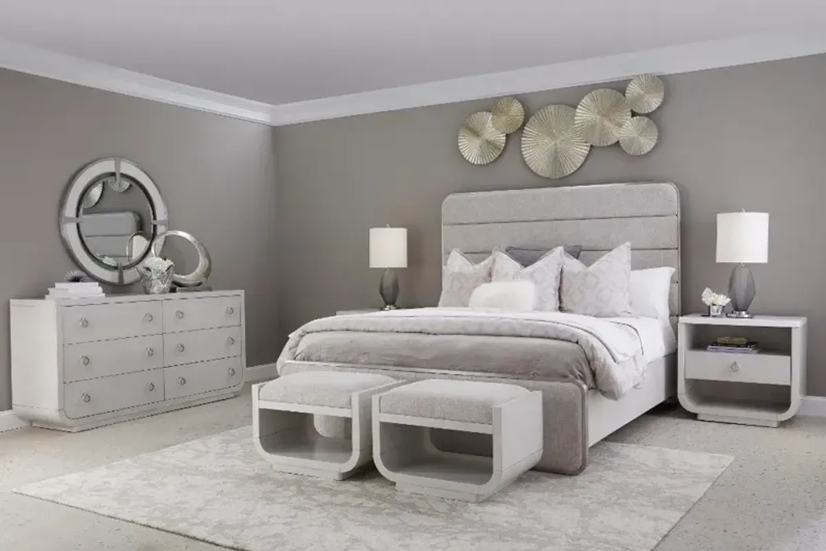 Brighton Gray Upholstered Queen Bed