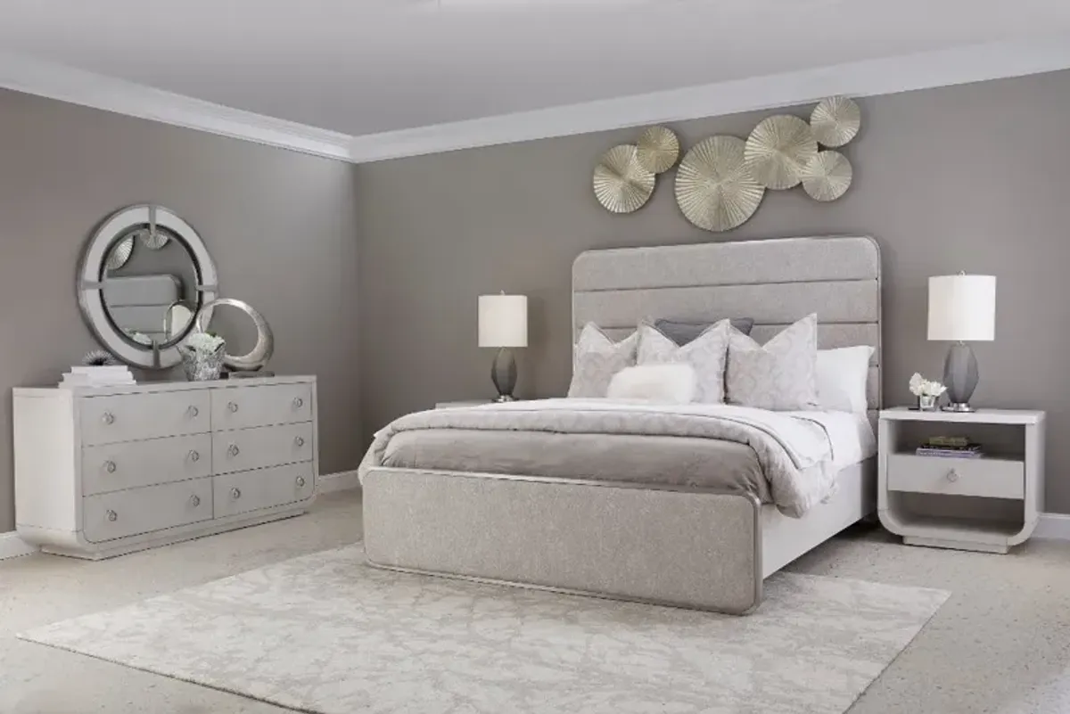 Brighton Gray Upholstered Queen Bed