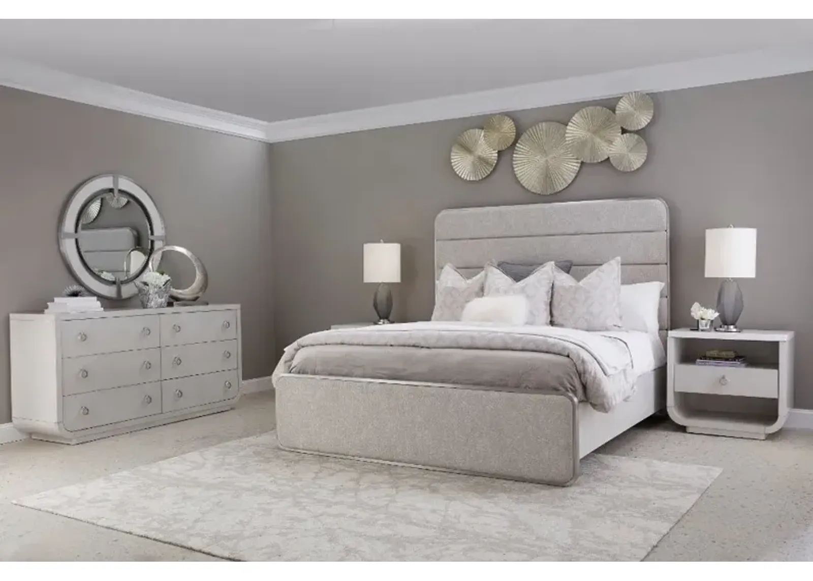 Brighton Gray Upholstered California King Bed