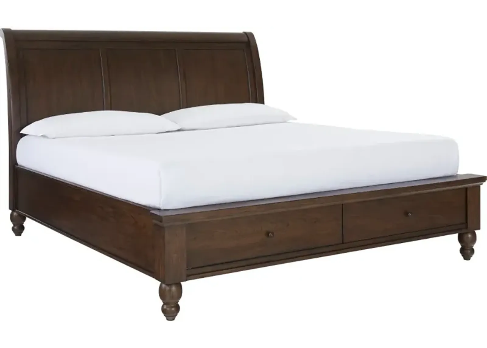 Cambridge Brown Cherry King Storage Bed