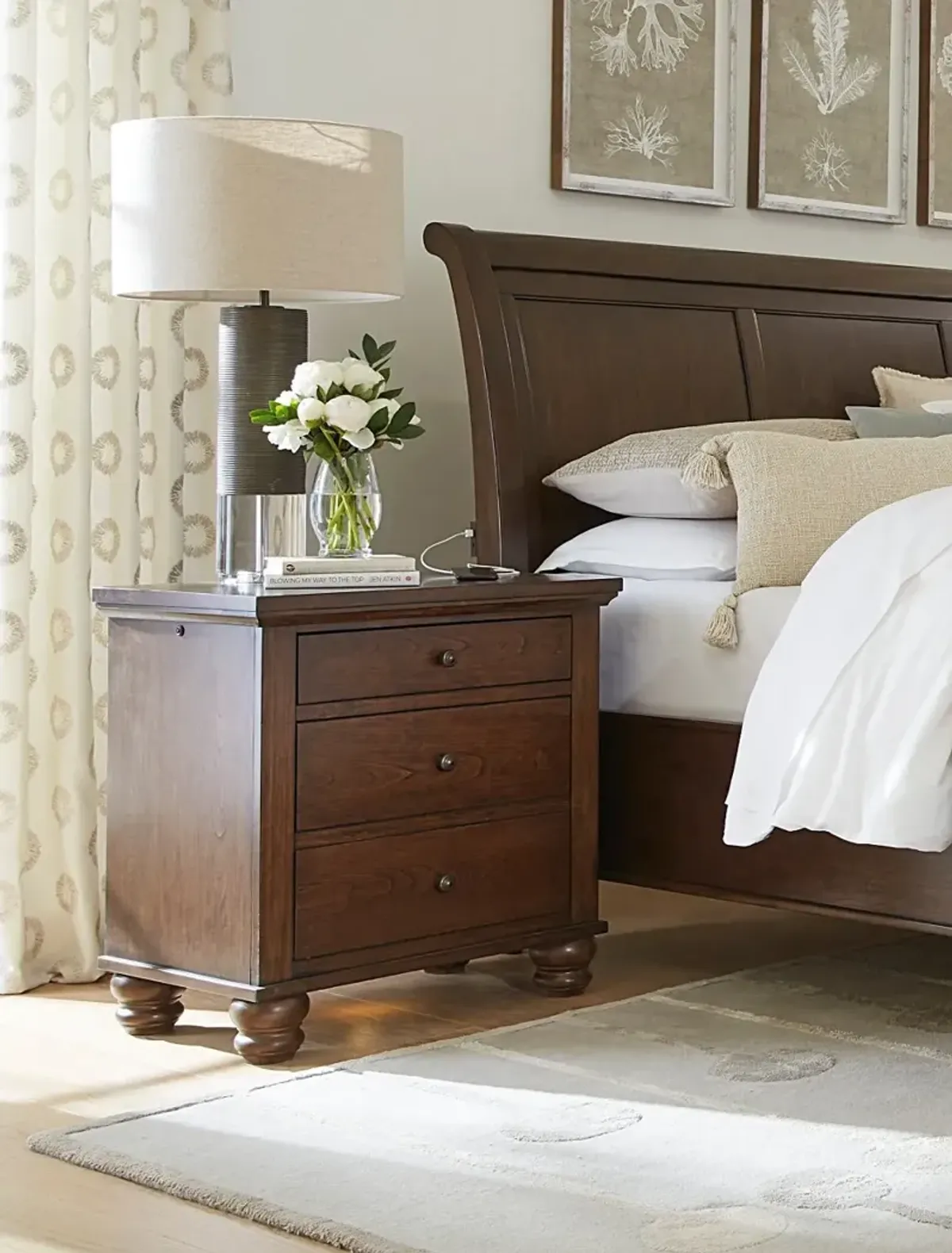 Cambridge Brown Cherry Nightstand