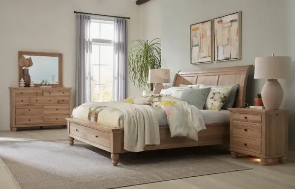 Cambridge Khaki King Storage Bed