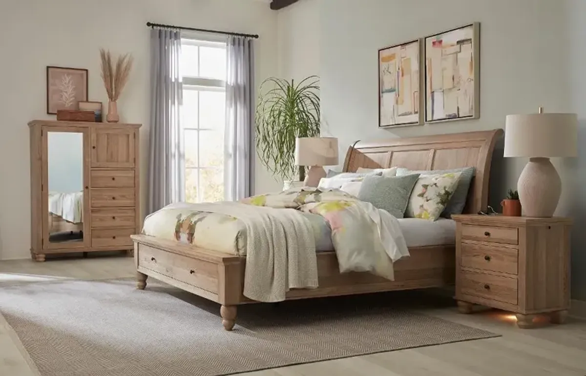 Cambridge Khaki King Storage Bed