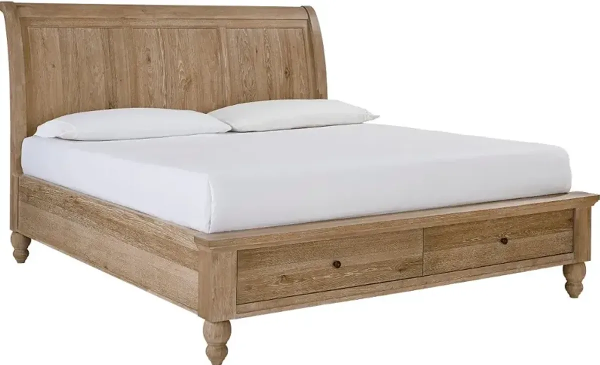 Cambridge Khaki King Storage Bed