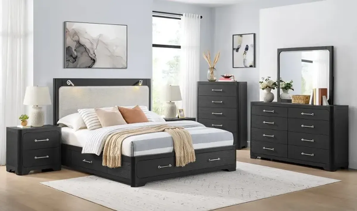 Loft Black King Storage Bed