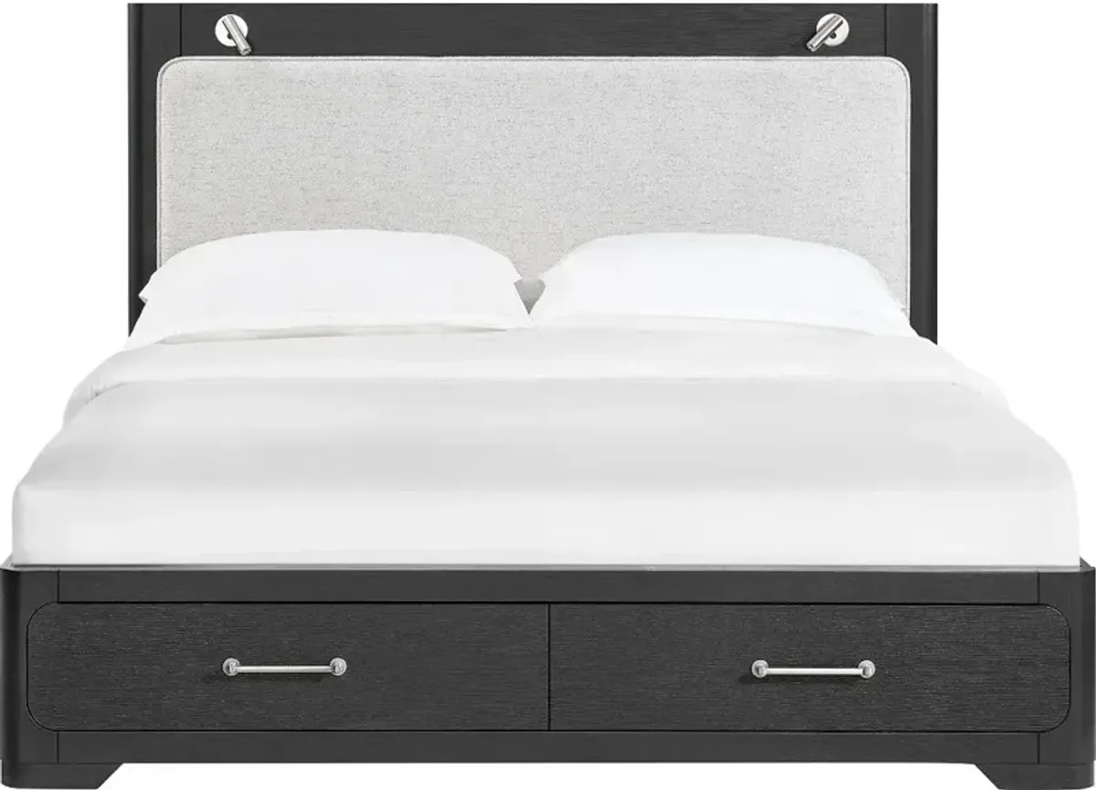 Loft Black King Storage Bed