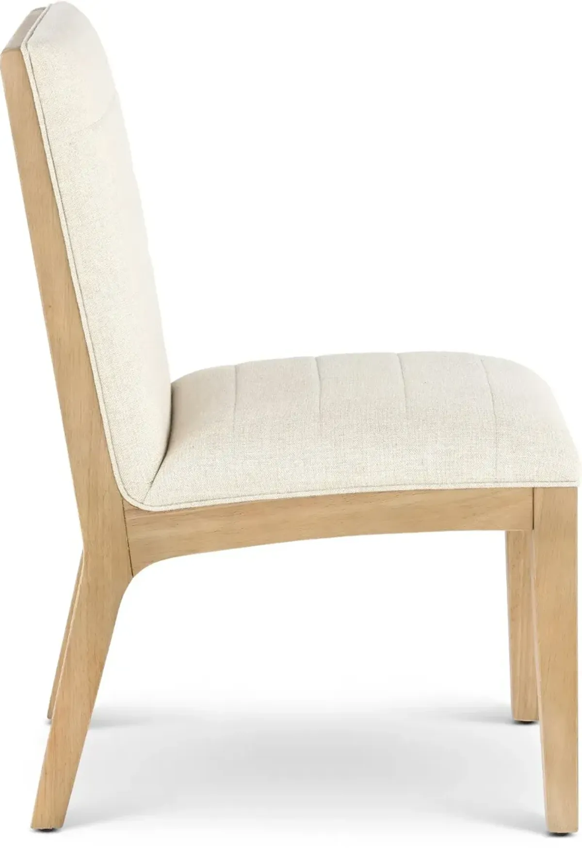 Sumire White Linen Upholstered Dining Chair