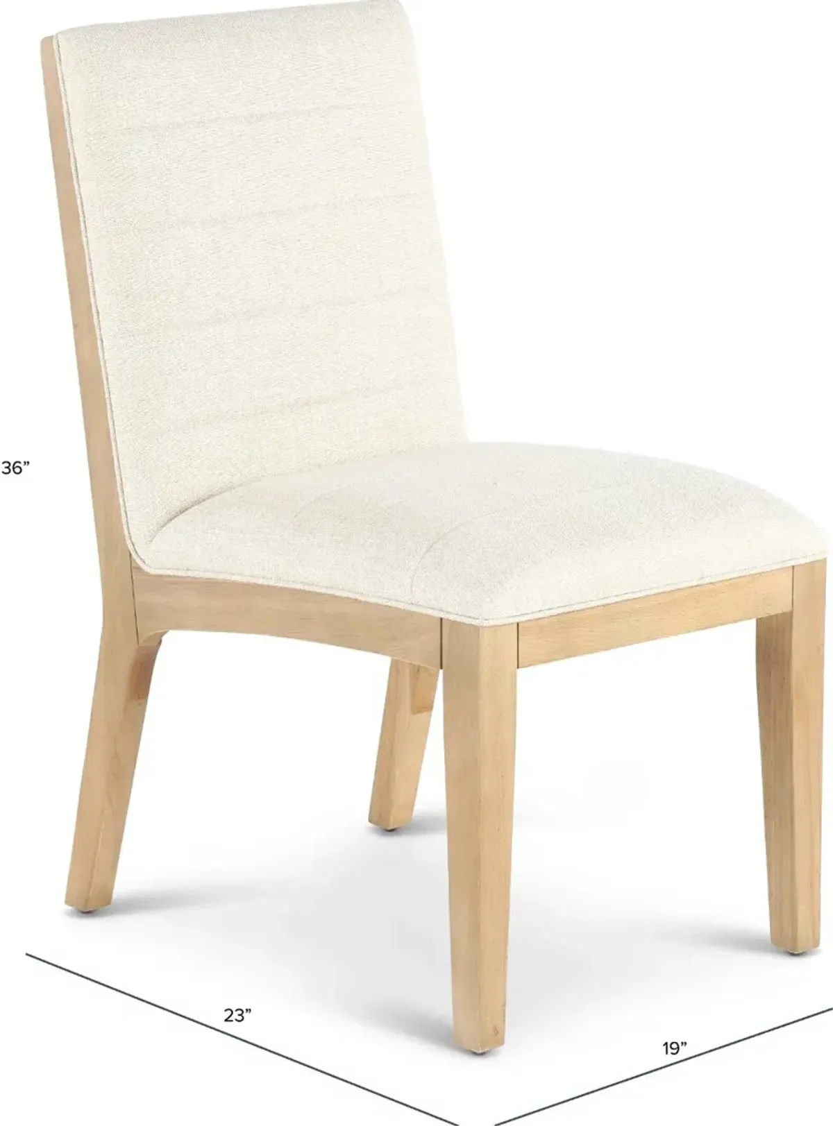 Sumire White Linen Upholstered Dining Chair