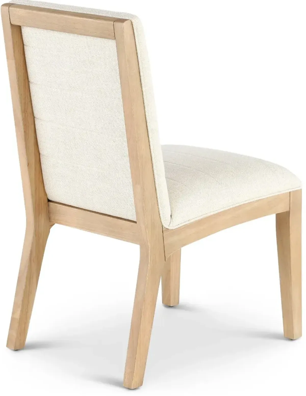 Sumire White Linen Upholstered Dining Chair