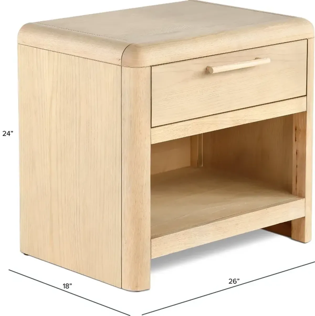 Furano Natural Ash 1-Drawer Nightstand