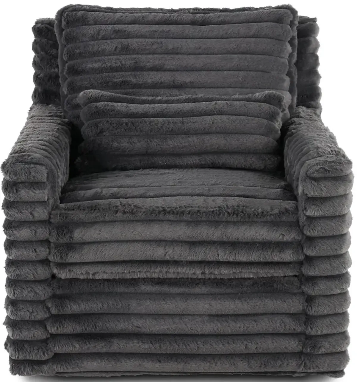 Caspian Dark Gray Swivel Chair