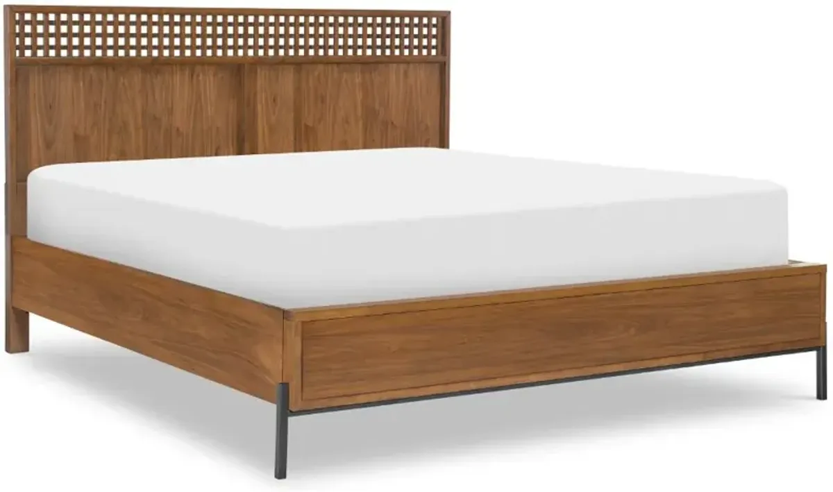 Midland Brown Queen Platform Bed