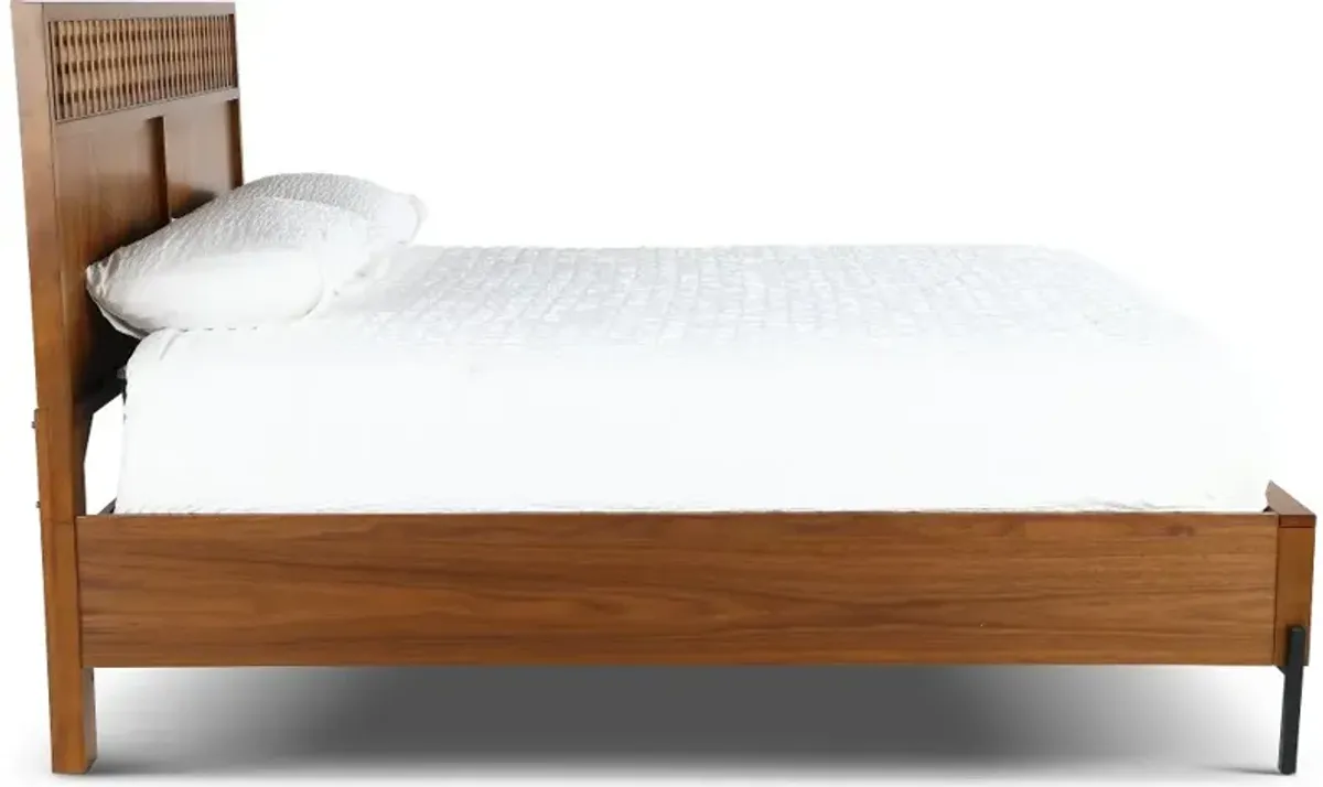 Midland Brown Queen Platform Bed