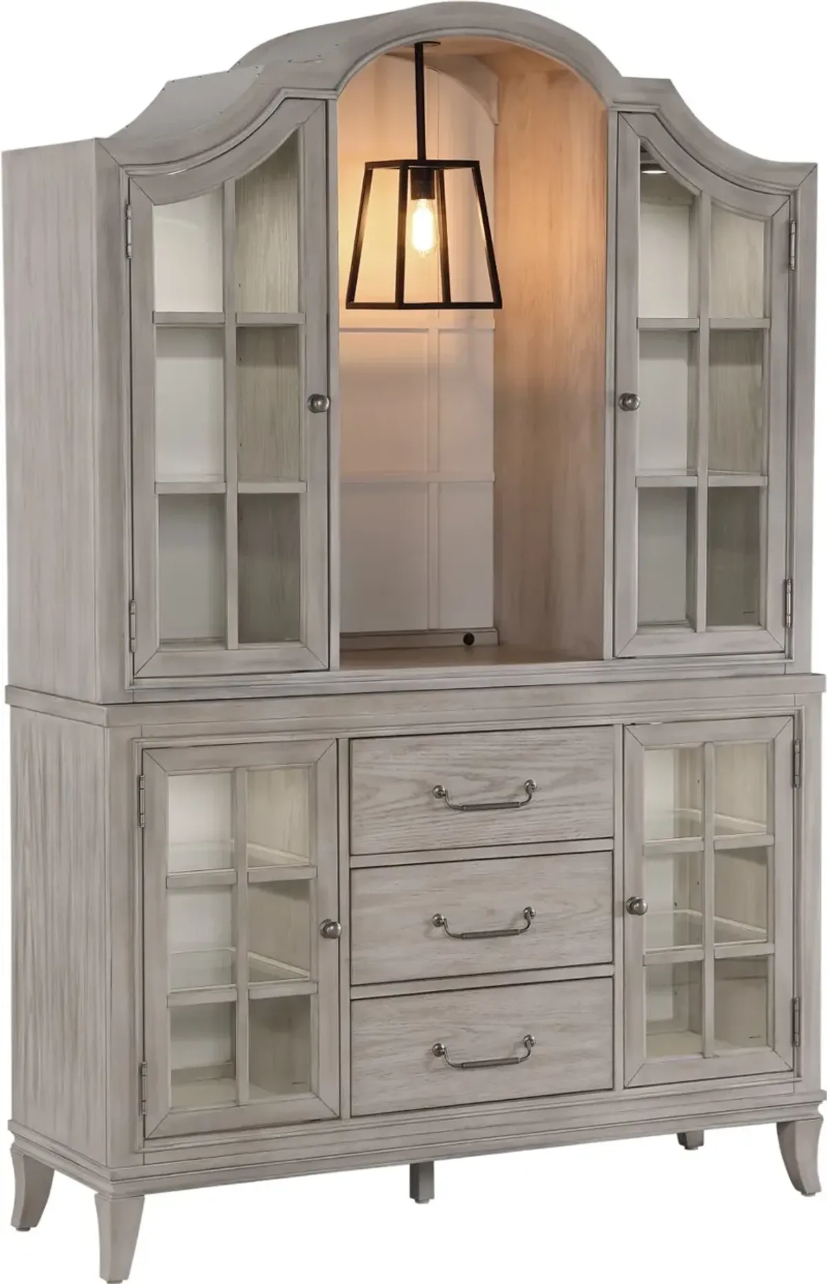 Casa Gusto Gray China Cabinet