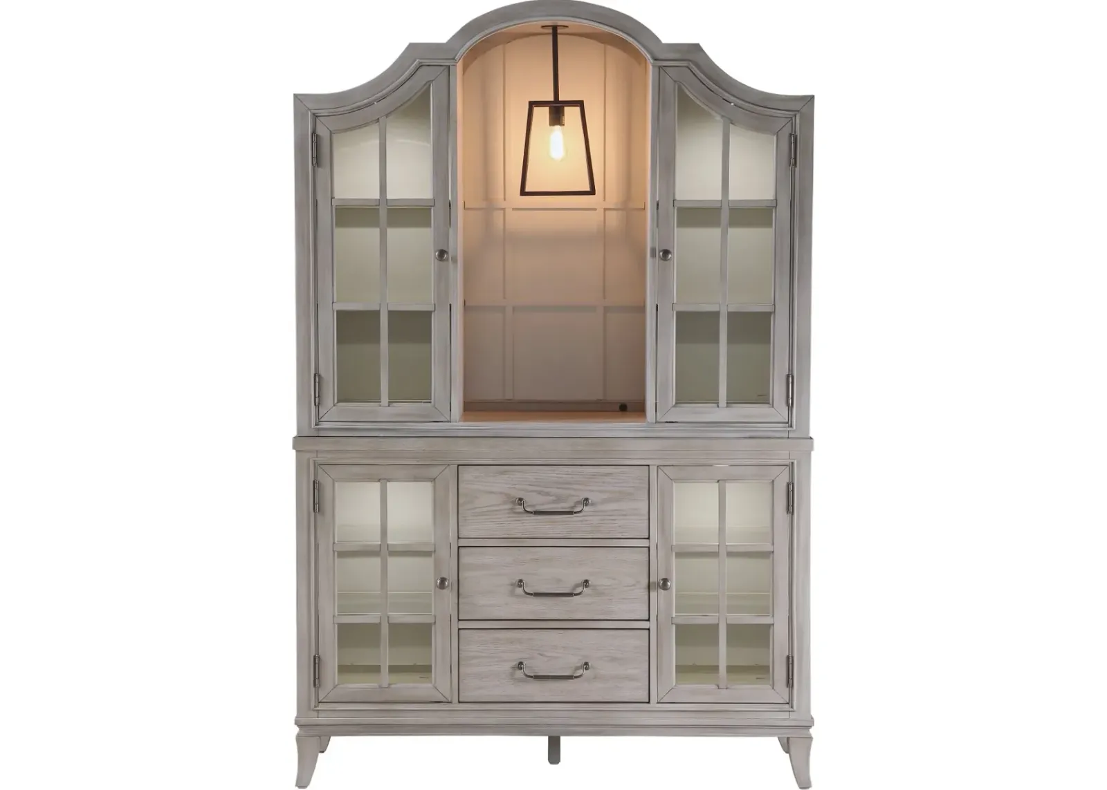 Casa Gusto Gray China Cabinet