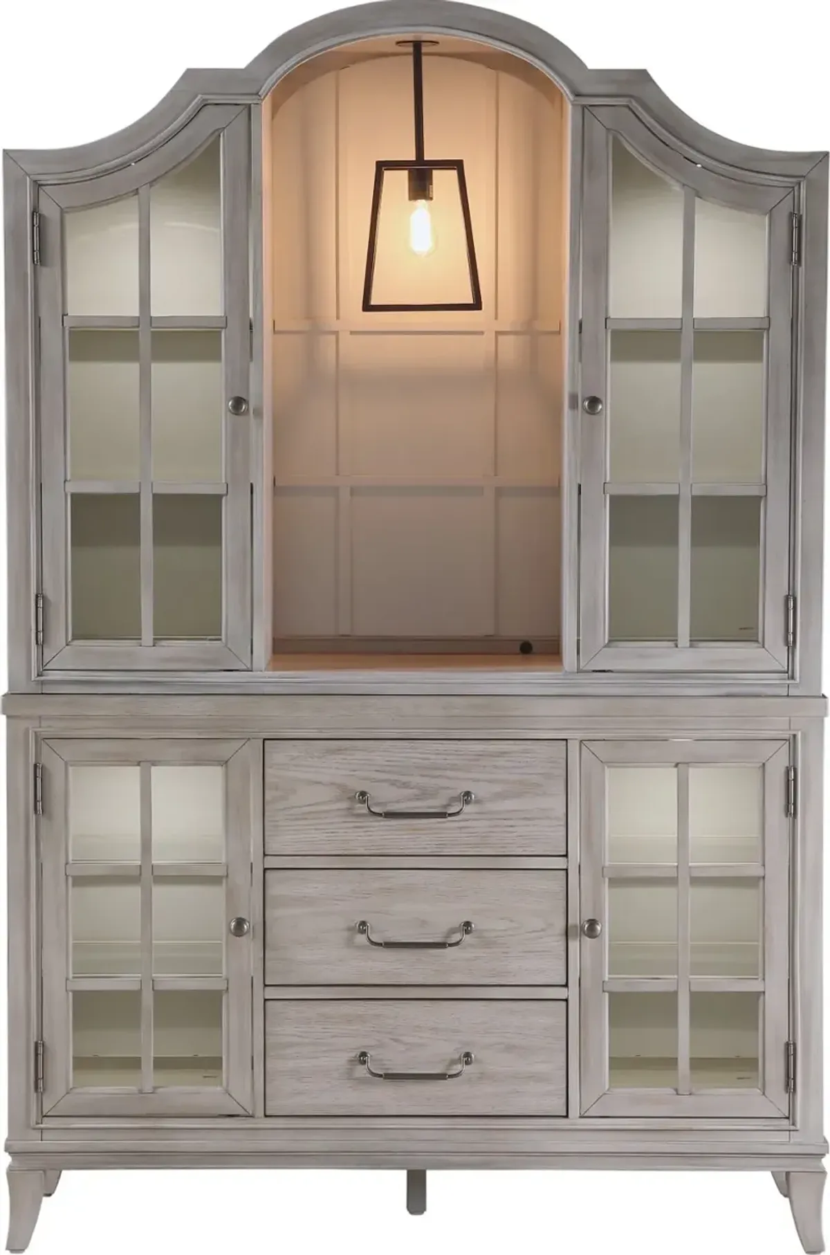 Casa Gusto Gray China Cabinet